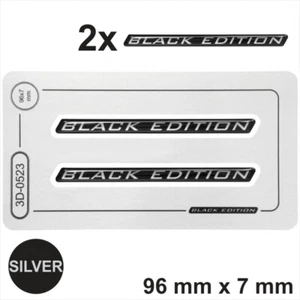 EJ-PARTS 2x Adesivi a Cupola 3D Small Black Edition Decalcomania Distintivo Lucido Emblema Auto Moto