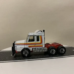 1985 Matchbox MB-8 Scania T142 Semi Truck Cab White w/80s Graphics, VTG As-Shown - Picture 1 of 19