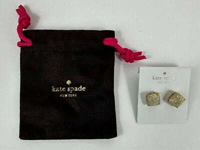 Pendientes cuadrados Kate Spade brillantes diamantes de imitación joyas brillantes iridiscentes Foto 1 de 3