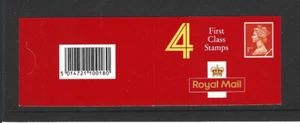 GB 1990 4 x 1st CLASS STAMP BOOKLET HB3a (perf error) - VAR SICKLE TAB - Picture 1 of 2