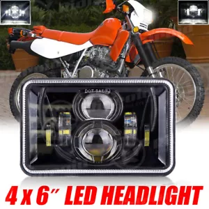 4x6" Motorcycle LED Headlight Projector Hi/Lo Beam For Honda XR250 XR650L XR650R - Picture 1 of 17