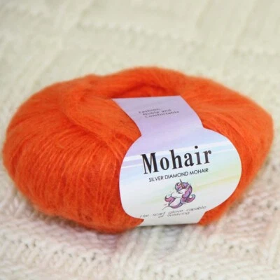 Sale 1BallsX25gr Fluffy Soft Mohair Lace Shawl Rugs Hand Knit Crocheted Yarn 12 - Image 1 of 4