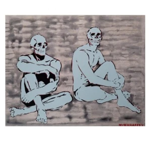Male Figurative Art, skull art, queer art, graffiti canvas - Picture 1 of 3