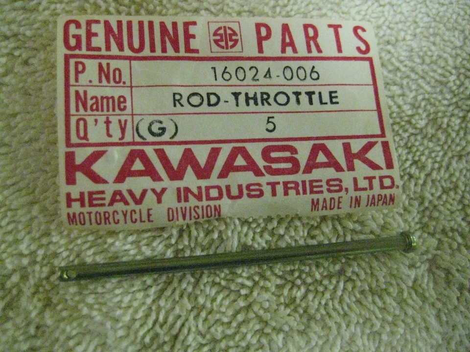 KAWASAKI KH125/KM100/KH/KE/KD/G5/G4/G3/MC1/KD80 ACELERADOR VLV BARRA DE PARADA ¡NUEVO! Foto 1 de 1