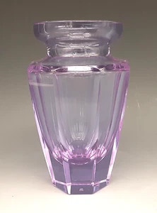 Jarrón MOSER Firmado Arte Bohemio Cristal Corte Alejandrita "ETERNIDAD" 4.75" - Imagen 1 de 17