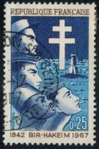 1967 - BRIEFMARKE FRANKREICH OB.- VICTORY DE BIR-HAKEIM - STAMP - YV.1532 - Bild 1 von 1