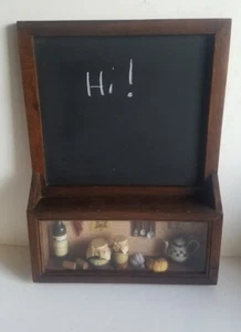 Aristor Gifts Kitchen Chalkboard With Accessories Diorama Panel Decor/Chalk/... - Picture 1 of 13