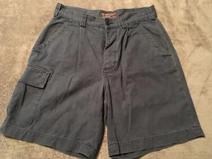 Vintage Abercrombie & Fitch Men's Heavy Cargo Shorts Blue Size 32 Button Fly - Picture 1 of 12