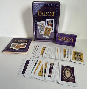 Tarot Cards Tin Of 78 Cards Plus 64 Page Instruction Book Set Parragon 2004 - Picture 1 of 10