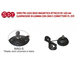 SIRIO PM-100S BASE MAGNETICA ATTACCO DV 100 mm GUARNIZIONE IN GOMMA CON CAVO E C - Zdjęcie 1 z 3