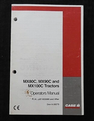 1998-2002 GENUINE CASE IH MX80C MX90C MX100C TRACTOR OPERATORS MANUAL NICE - Image 1 of 4
