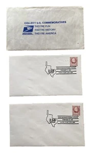 Lot of 2 Texas Sesquicentennial Station Stamped Envelope Austin Texas James Polk - Picture 1 of 3