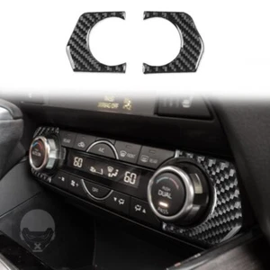 Borde de perno de aire acondicionado de fibra de carbono real para Mazda CX-9 2016-2023 - Imagen 1 de 5