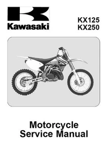 Kawasaki KX 125 KX 250 M1 M2 M3 2003 2004 2005 2006 2007 2008 Service Manual - Picture 1 of 4
