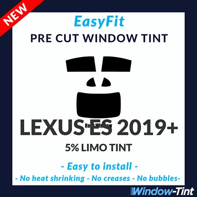 EasyFit Static Pre Cut Window Tint For Lexus ES 2019 5% Limo Rear - Image 1 of 3
