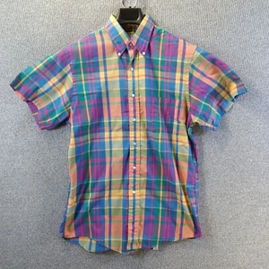 Fabricantes de camisas informales con botones para hombre M multicolor arco iris a cuadros - Imagen 1 de 10