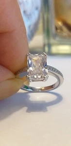 Argento Sterling 925 cubic zircone qualita AAAAA placcato 18k oro 1,0x0,8 mm - Foto 1 di 6