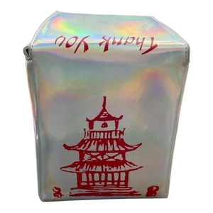 Holografische chinesische Lebensmittel zum Mitnehmen Box Tasche, Handtasche, Umhängetasche - Neu ohne Etikett - Bild 1 von 10
