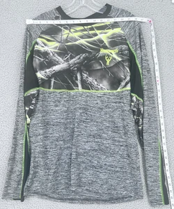 Camicia Huntworth Uomo Dry Fit Caccia LS Grigio Verde Neon Mimetica Taglia Media - Foto 1 di 14
