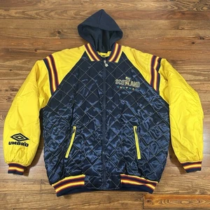 Vintage 1994-1996 Scotland Umbro Padded Track Jacket Rare W/ Hood Men’s Size XL - Picture 1 of 18