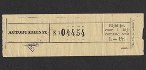 VINTAGE DUTCH BUS TICKET - Foto 1 di 1