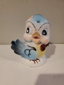 Banco de pájaros azules antropomórficos de colección ojos de imitación galleta barril - Imagen 1 de 6