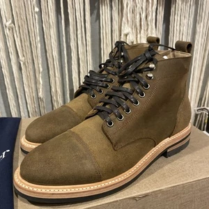 Taylor Stitch Moto Boot In Golden Brown Waxed Suede - Mens Sz 9.5 NEW! msrp $348 - Picture 1 of 12
