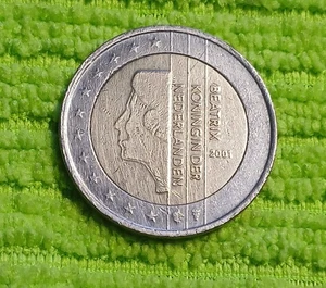 Seltene 2 EURO Münze, 2001, „Beatrix KONINGEN DER NIEDERLANDEN“ guter Zustand ! - Bild 1 von 2