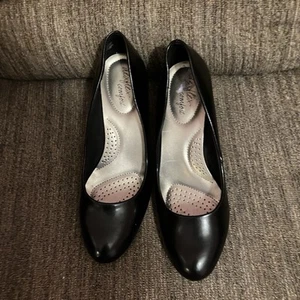 Dexflex Comfort Karma Women's Round Toe Black Pump High Heel Shoes 8.5 - Picture 1 of 6