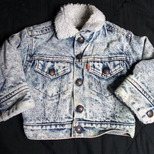 Chaqueta vaquera vintage años 80 Levi's lavado ácido forrada de vellón 2T - Imagen 1 de 7