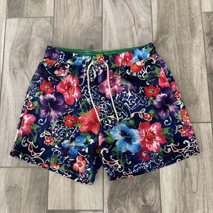 Polo Ralph Lauren Swim Trunks Men L Colorful Floral Hawaiian Shorts Bathing Suit - Picture 1 of 11