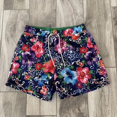 Polo Ralph Lauren Swim Trunks Men L Colorful Floral Hawaiian Shorts Bathing Suit - Image 1 of 4