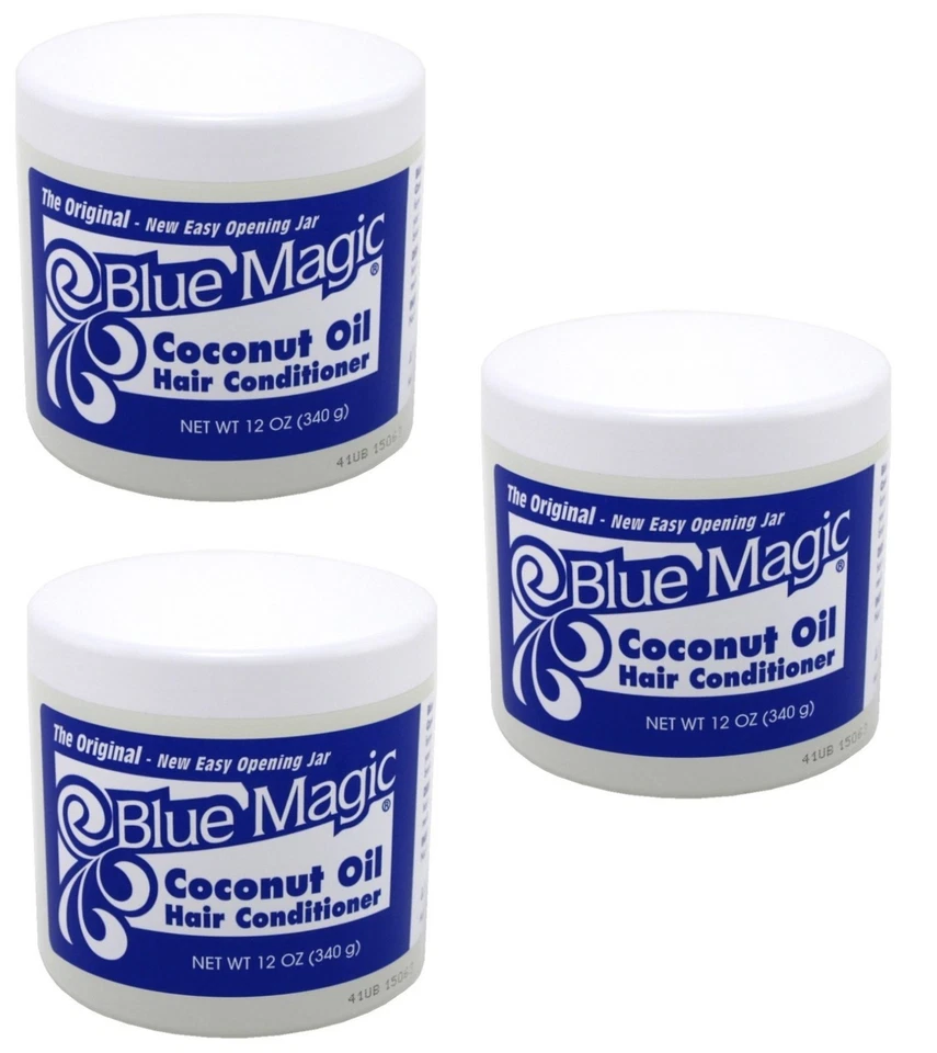 Acondicionador de aceite de coco BL Blue Magic 12 oz cada uno *Paquete de tres* Foto 1 de 1