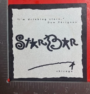 Star Bar Chicago 4 INCH SQUARE BEER COASTER Dom Pérignon STARBAR - Picture 1 of 2