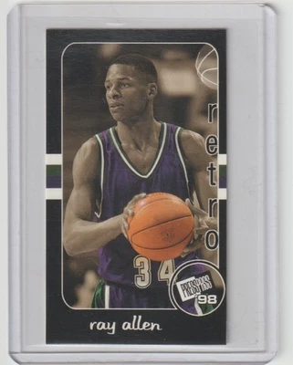 Ray Allen 1998 Press Pass Retro #RT34 Bucks Celtics Salón de la Fama Foto 1 de 2