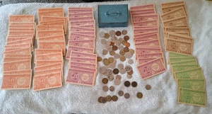 DDR Geldkassette Kasse für Kaufmannsladen mit Kinderspielgeld Mark - Picture 1 of 10