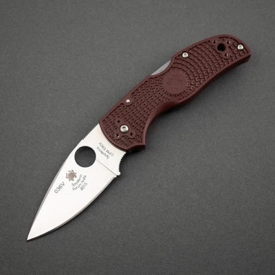 RARO! Spyderco Native 5 Forum 2015 con coleccionista #, S90V, rojo oscuro FRN, C41PMR5 Foto 1 de 4