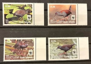 Cook Islands, birds, WWF S.C.#1520-3 S.C.V.$8.75,MNH,Complete set of 4 - Picture 1 of 1