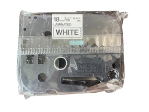 Compatible with Brother 18mm Black on White TZ Tape TZ-241 Label Tape 3/4" - Picture 1 of 3
