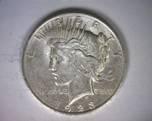 RARE 1923D VAM  "DIE BREAK " PEACE SILVER DOLLAR 1923 D - Picture 1 of 3