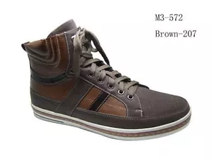 Brown High Top Boot high top casual sneaker shoe boot 8.5-13 Men's Shoes Boot - Picture 1 of 1