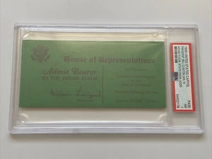 1999 Bill Clinton State of the Union Address Admit to House Floor Ticket PSA - Picture 1 of 5