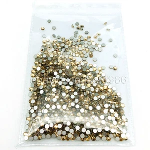 1440pcs/pack SS12(3mm) Round Flatback Crystals Nail Art Rhinestones Glitter Gems - Picture 1 of 65