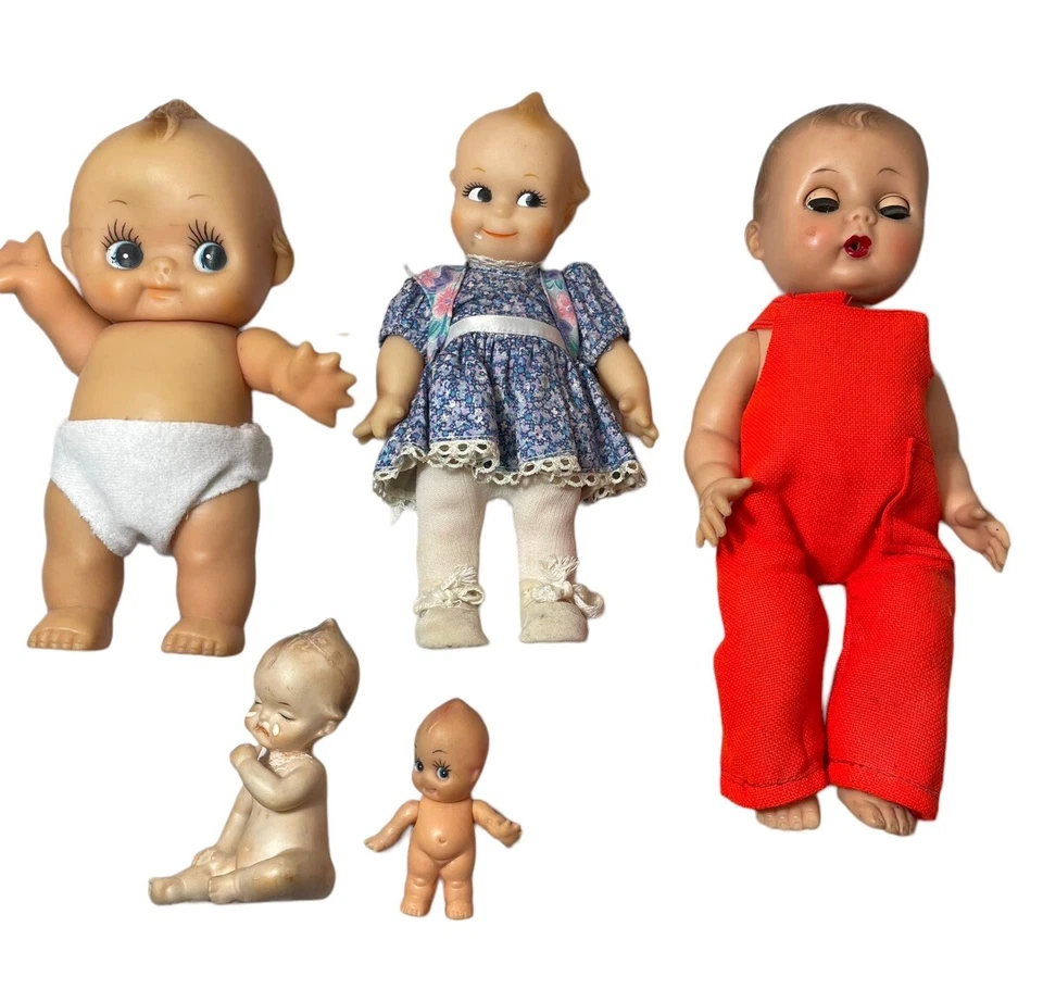 Lote Muñecas Kewpie Sun Goma Vintage Foto 1 de 4