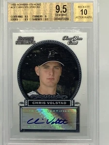 2005 Bowman Sterling Chris Volstad Rookie RC Auto #BS-CV BGS 9,5/10 - Bild 1 von 2