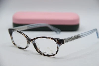 NEW KATE SPADE NEW YORK RAINEY XP8 HAVANA BLUE CLEAR AUTHENTIC EYEGLASSES 48-16 - Imagem 1 de 4