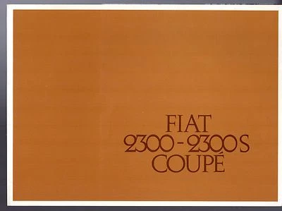 Fiat 2300 Coupe 1962-64 UK Market Sales Brochure N S - Image 1 of 2