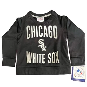 Chicago White Sox Kinder Major League Sweatshirt Satin schwarz weiß Pullover neu mit Etikett - Bild 1 von 10