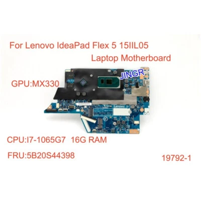 For Lenovo ideapad Flex 5-15IIL05 Laptop Motherboard CPU I7-1065G7 16G 19792-1 - Image 1 of 4