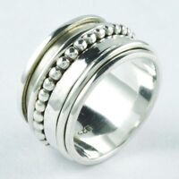 925 Sterling Silver Wide Band Meditation Ring Statement Ring Spinner Ring rr1271 